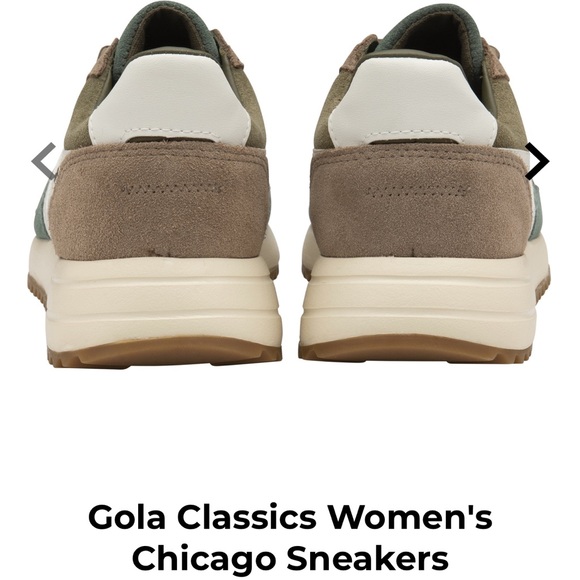NIB Gola Chicago sneakers khaki/cappuccino/ off white US size 8 - Picture 11 of 13